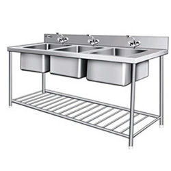 Three Sink Unit Dish Wash