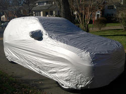 Silver Plastic Car Cover