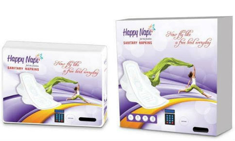 Red Yellow  Blue Happy Napi Sanitary Napkin Vending Machine