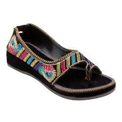 Women'S Embroidery Leather Slipper