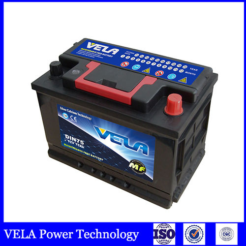 DIN75 Sealed MF Rechargeable Lead Acid Car Battery