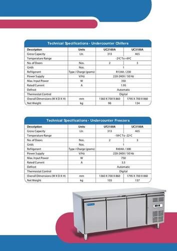 Undercounter Chiller And Freezer