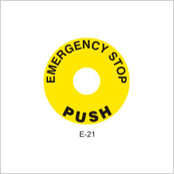 Emergency Stop Button Wall Sign