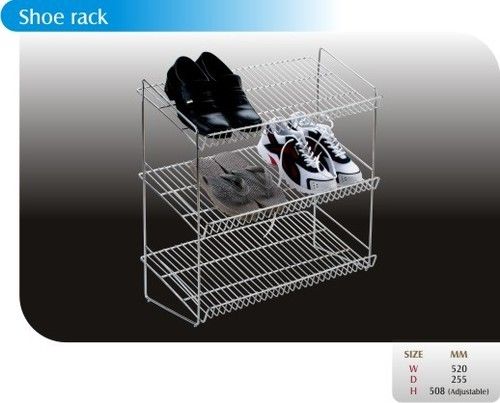 Stainless Steel Shoe Rack - Multiple Shelves, Non-Corrosive Design, Elegant & Durable for Commercial and Residential Use