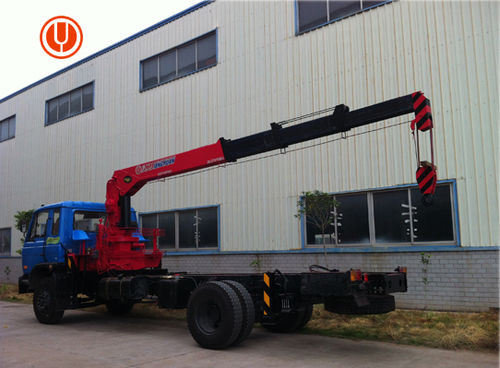 8 Ton Straight Boom Lorry Crane With Truck