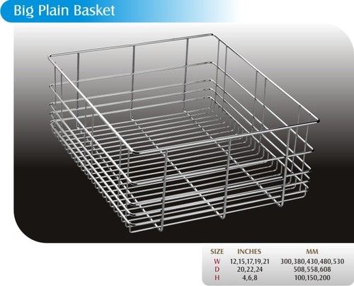 Stainless Steel Big Plain Basket