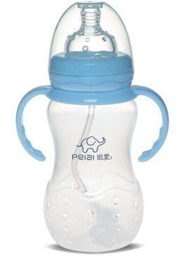 300ml Wide-Neck Gourd Frosted Feeding Bottle With Hanger