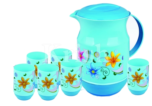 थंडर प्लास्टिक जग एंड ग्लास सेट