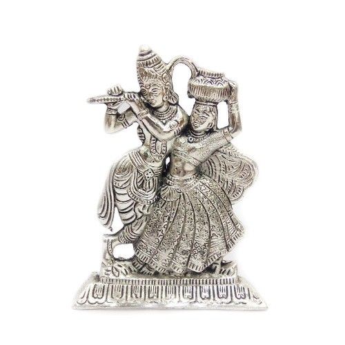 Decorative Oxidized Radha Krishna Statue