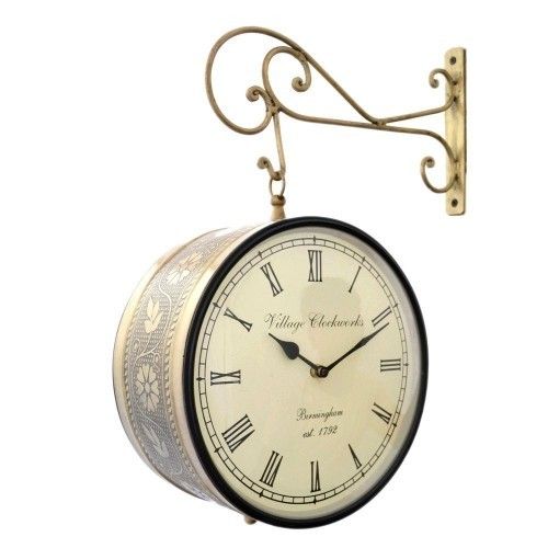 Double Sided Analog Wall Clock