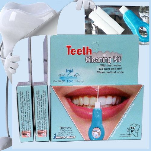 Melamine Sponge + Pp Handle Magic Teeth Whitening Cleaning Kit