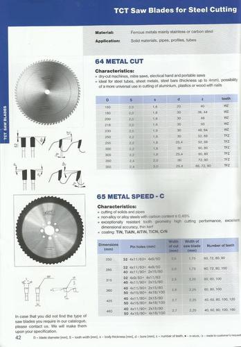 Metal Cutting Saw Blades