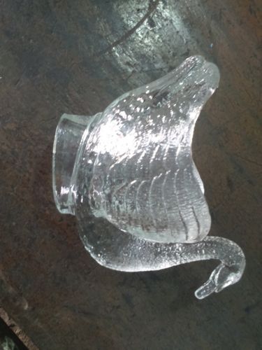 Transparent Glass Duck Showpiece