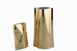 Gold Metallised Laminated Stand Up Pouches- 3 X 5 Inch