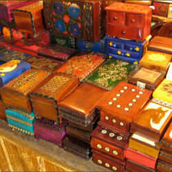 Carved And Painted Boxes