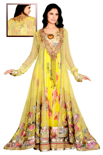 Elegant Georgette And Chiffon Kaftan