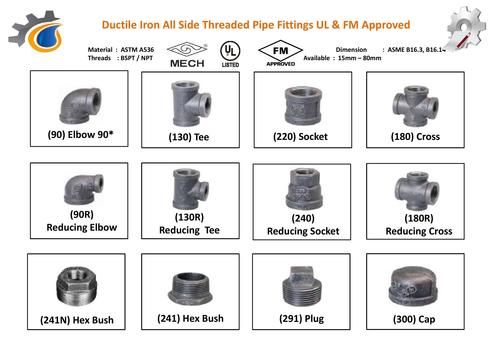 Ductile Iron Threaded Pipe Fittings And Coupling