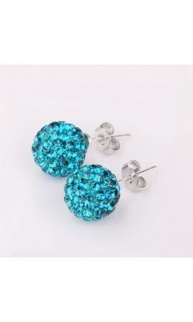 Blue High Grade European Crystal Stud Earring For Women