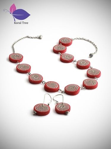 Rushing Red Necklace Set