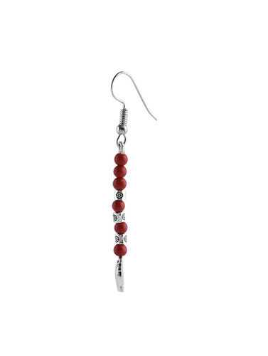 Heart Shape Dangle Oxidized Earring (GME 1506)