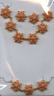 Coral and jade store necklace sets