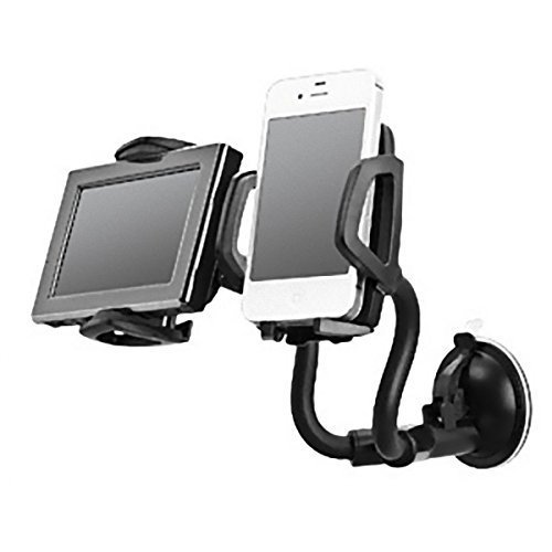 ECellStreet 2 In 1 Dual Mount Universal Mobile and GPS Holder For All Smart Phones