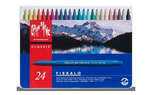 Fibre Pen Fibralo Asst. 24 Shade Tin Pack