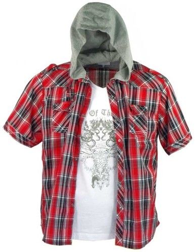 Short Sleeve Hooded Shirt 