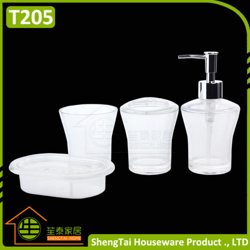 White Transparent Hot Sale Bathroom Accessory Set