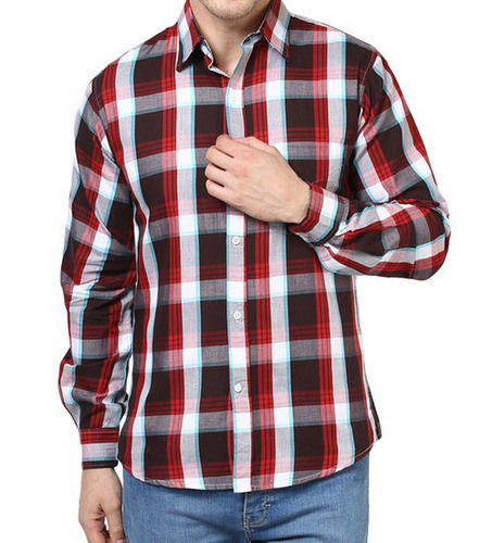 Mens Multicolor Check Shirts