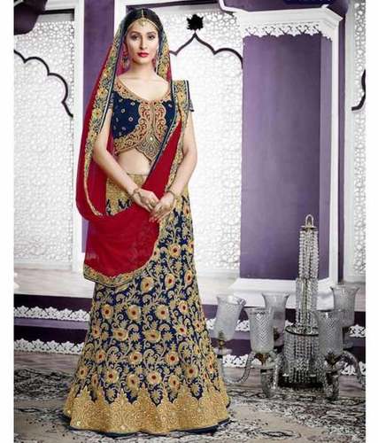 Buy online Navy Blue Colored Flared Lehenga from ethnic wear for Women by  Ethnic Tree for ₹1699 at 81% off | 2024 Limeroad.com