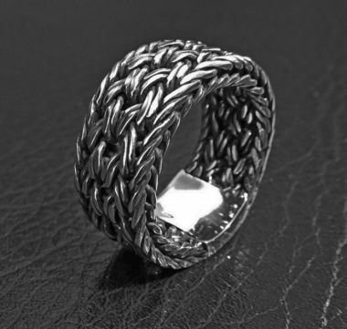 Handmade Woven Sterling Silver Ring