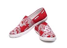 Printed Red Color Shoes