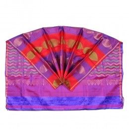 Red and Blue Kanchipuram Soft Silk Saree