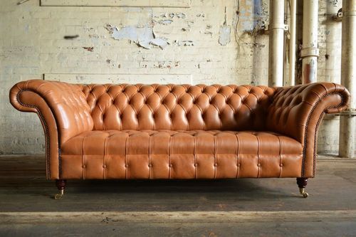 Chesterfield Genuine Leather Sofa