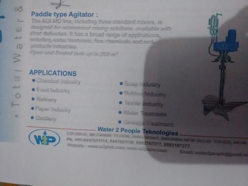 Paddle Type Agitator