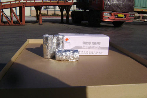 Grey Aluminium Alloy Manganese Mn Additive Tablet Metal Element