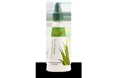 Cleansing lotion enriched with aloe