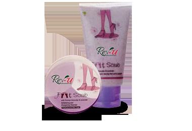 Foot scrub dual action of aloe and lavender 