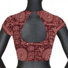 Maroon Kalamkari Printed Blouse