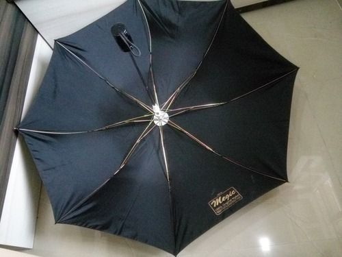 2 Fold Black Umbrella 25 Inch