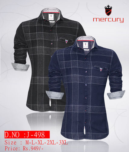 Mens Designer Check Shirt J-498