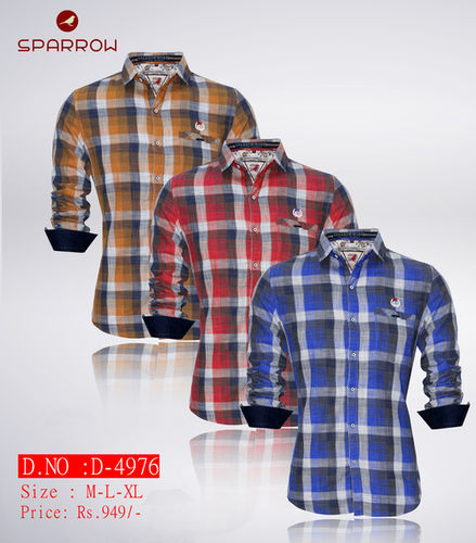 Mens Sparrow Check Shirt D-4976