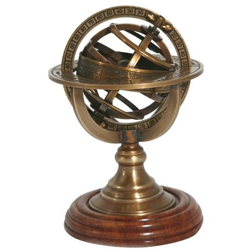 Antique Brass Armillary Globe Sundial