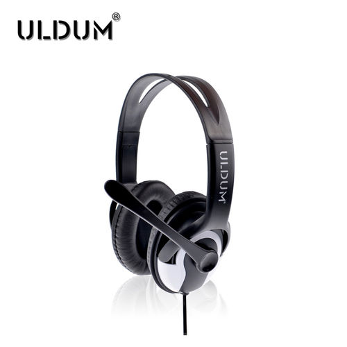 Black Uldum Brand Headsets Best Stereo Headphones With Mic