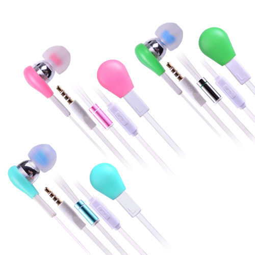 Glowing Music Earphone Multi Colored Earphones With Mic