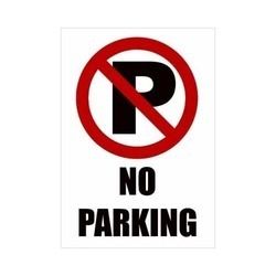 No Parking Sign Board