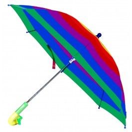 Straight Auto Happy Printed Rainbow Umbrella