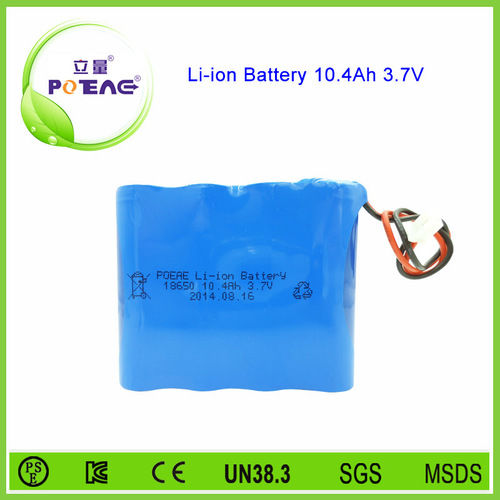 3.7v 10.4ah Lithium Ion Rechargeable Battery Pack For RC Toy