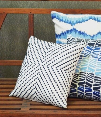 Blue Milange Dot Cushion